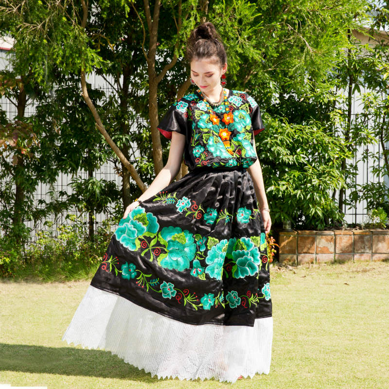 インド服 ヘレンガ 民族衣装 XLサイズ - ドレス